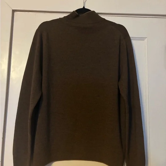 Raffi Men's Palmer zip 100% merino wool sweater L - Picture 4 of 4